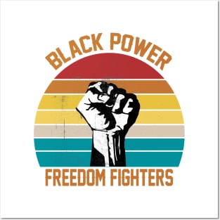 Black power freedom fighters Posters and Art